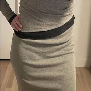 Sexy, long, flattering double affect brand new dress with tags, size large,must!